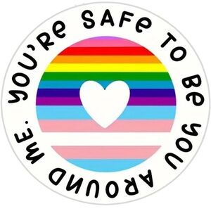 3pcs 'You're Safe with Me'  Decals for Cars, Laptops, and More (Small)